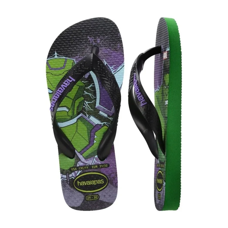 Sandália Havaianas Kids Top Marvel II Green 35/36 - Havaianas - Vestuário
