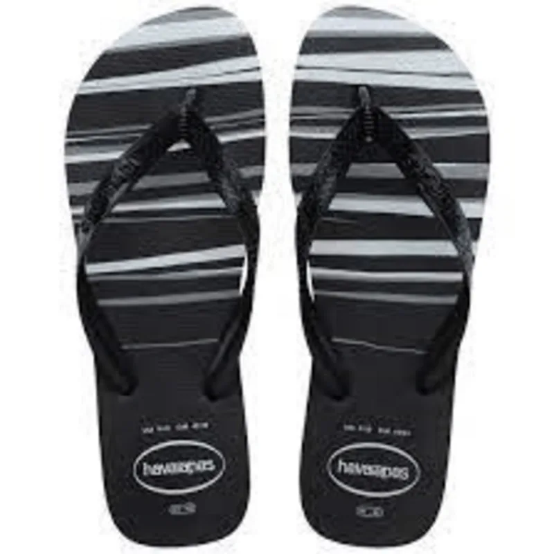 Chinelo Preto/Preto/Preto/Branco Top Basic Havaianas n° 45/46