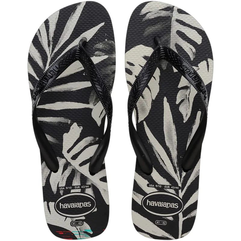 Sandália Havaianas Masculina Aloha Preta/Preta e Preta 43/44 - Havaianas - Vestuário