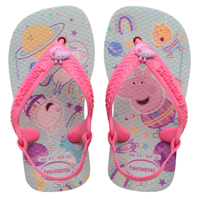 Sandália Havaianas Kids e Baby New Peppa Pig Rosa Ballet 17/18