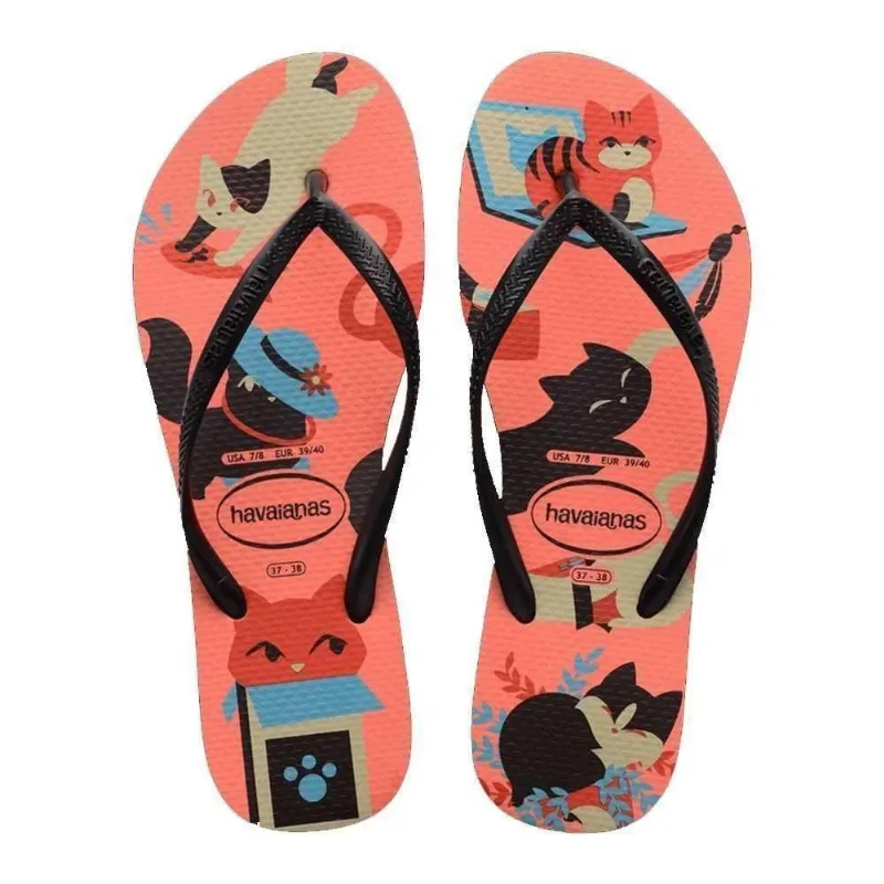 Sandália Havaianas Feminina Slim Pets Nectar 39/40