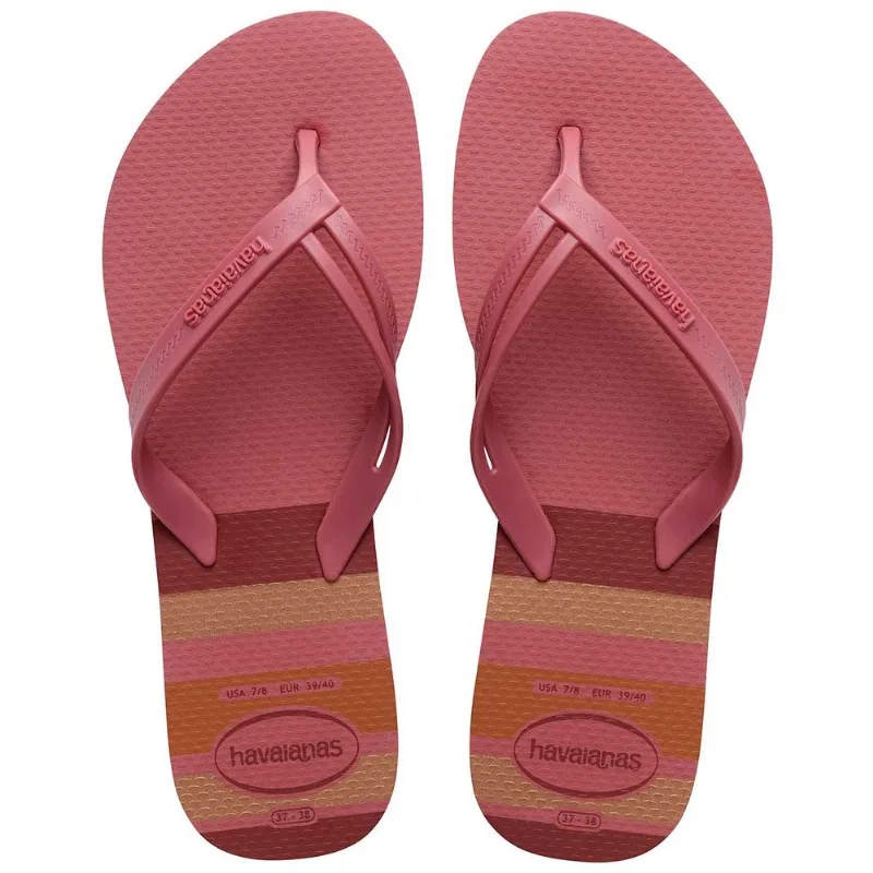 Chinelo Havaianas Feminino Elegance Print Pau Brasil 39/40