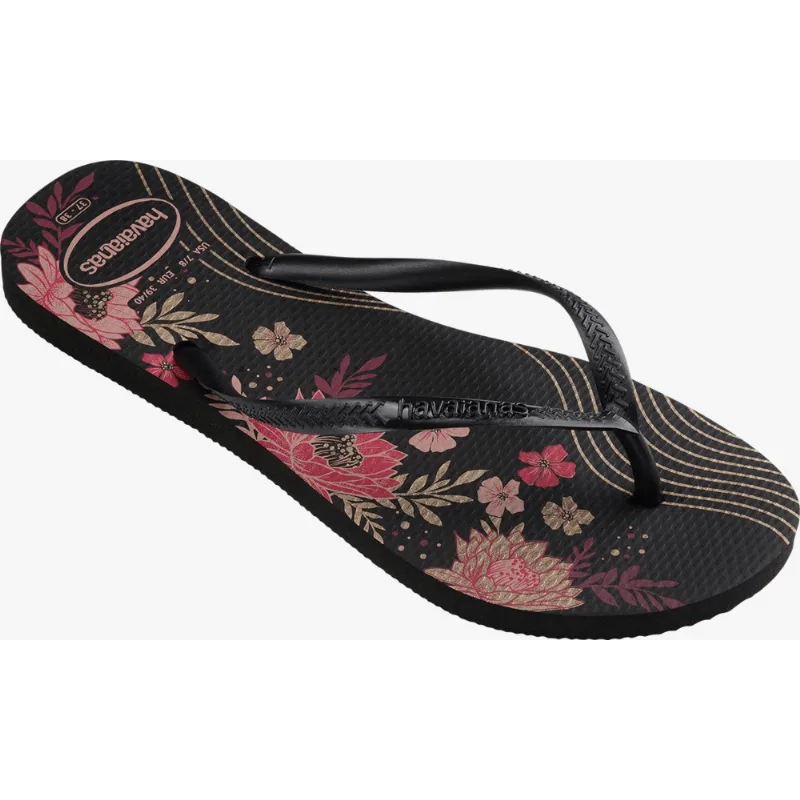 Chinelo Preto/Preto/Preto Slim Organic Havaianas n° 35/36