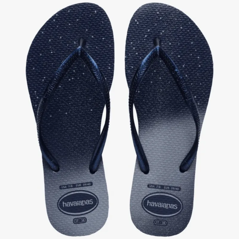 Chinelo Marinho/Marinho Slim Gloss Havaianas n° 41/42