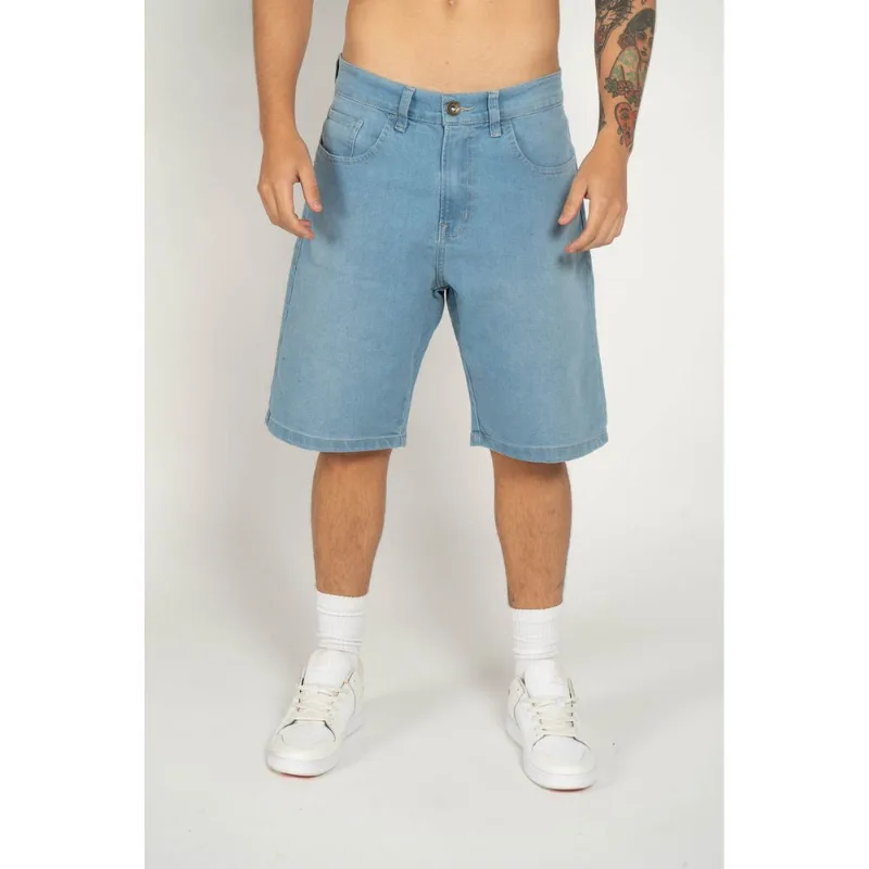 Bermuda Quiksilver Jeans Everyday Delavê Azul Claro-Azul Claro-44