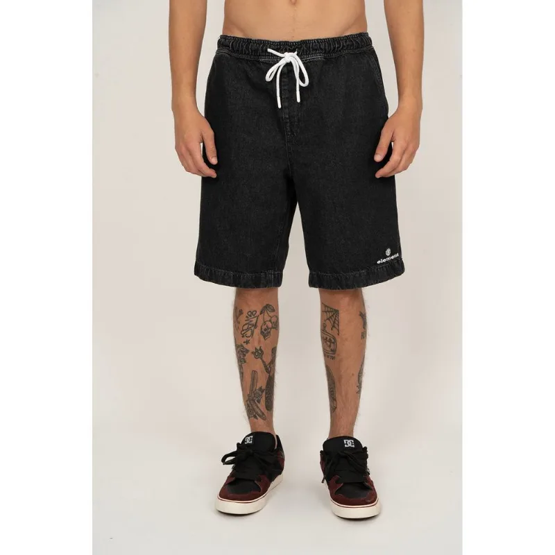 Bermuda Element Jeans Street Denim Preto-Preto-GG