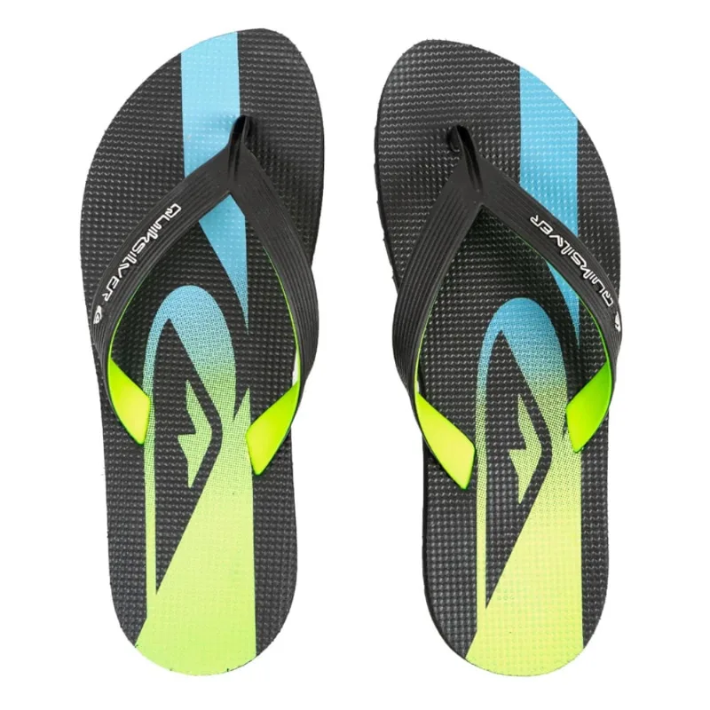 Chinelo Quiksilver Layback Rubber Holmes Preto