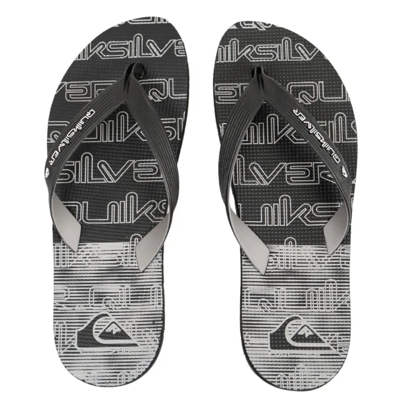 Chinelo Quiksilver Layback Rubber Hown Down Preto