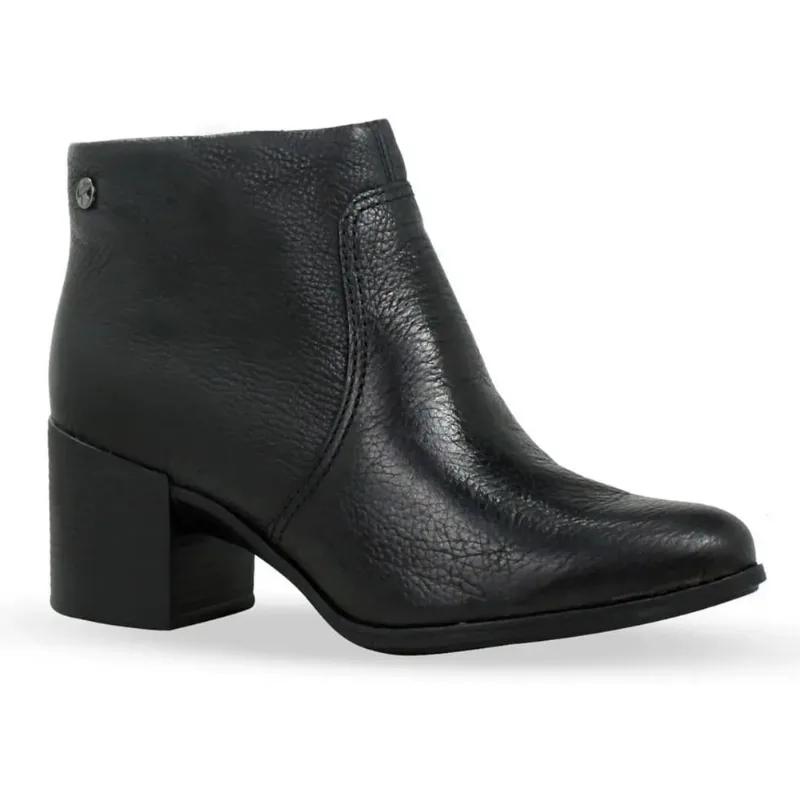Bota feminina em couro bottero 346901 salto bloco 6 cm