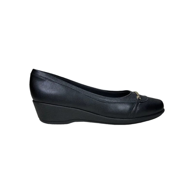 Sapato Anabela Piccadilly Detalhe Metal Feminino