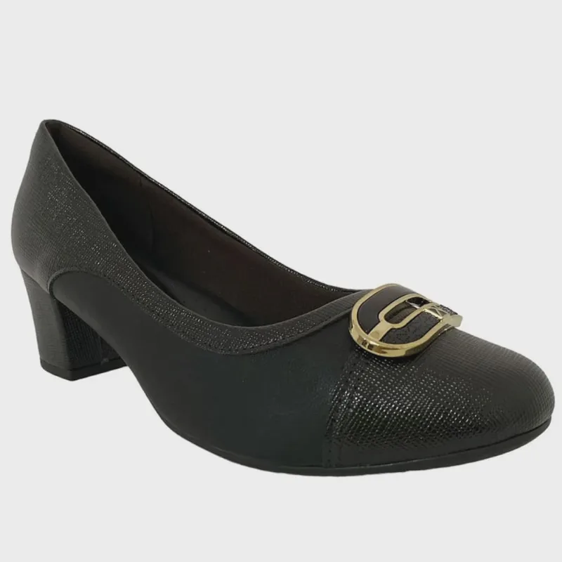 Sapato Salto Médio Piccadilly Feminino Preto