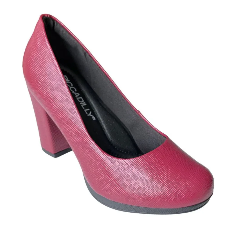 Sapato Scarpin Fem Piccadilly Napa Lux Vermelho 130185-331