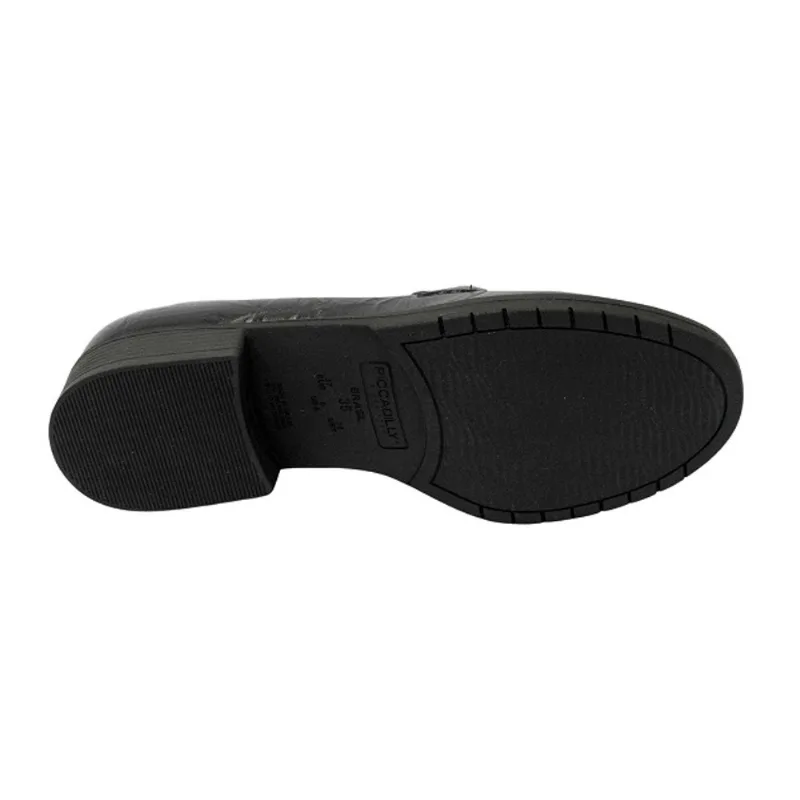 Sapato Piccadilly 653001 Napa Amassado Preto