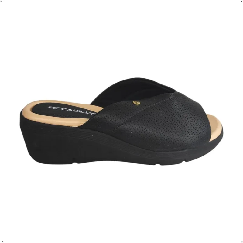 Tamanco Social Piccadilly Casual Anabela confortavel 5400376 - Piccadilly