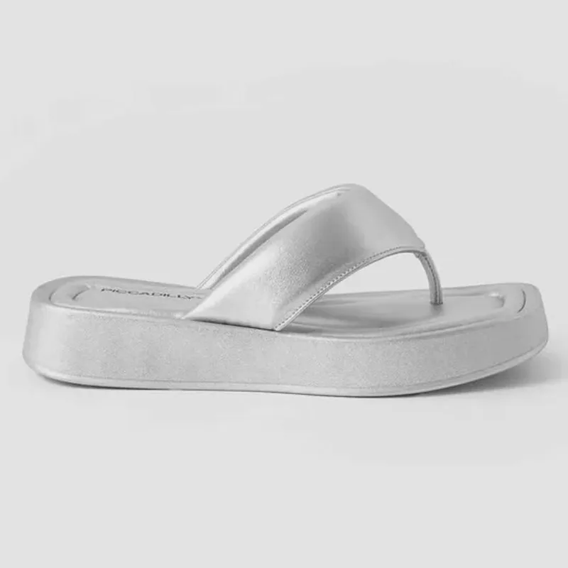 Chinelo Feminino Cristiani Prata Piccadilly 223059-7 - Piccadilly