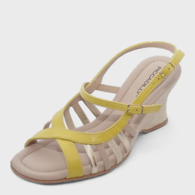 Sandália Feminina Piccadilly Anabela ref: 627003 napa-napa firenze