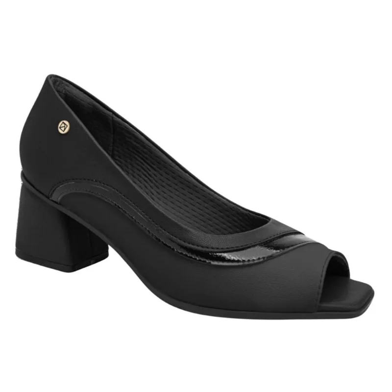 Sapato Peep Toe Salto Médio Maxi Conforto Piccadilly 715025 - Piccadilly