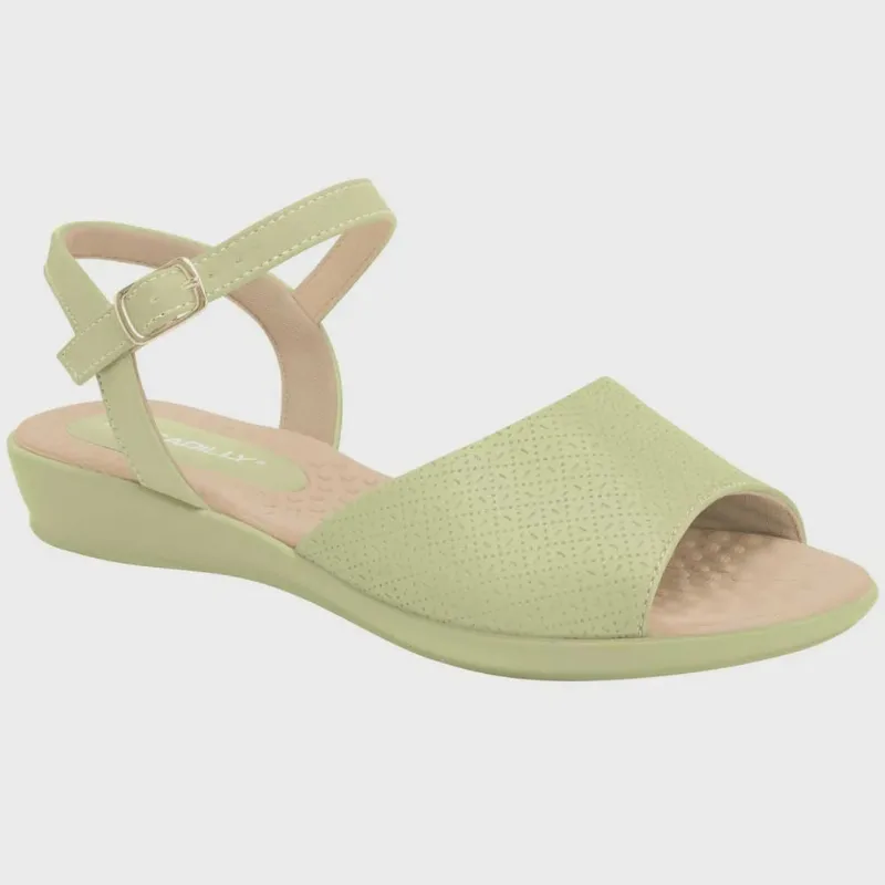 Sandália Feminina Camila Pespontos Erva Doce Piccadilly 500344-56 - Piccadilly