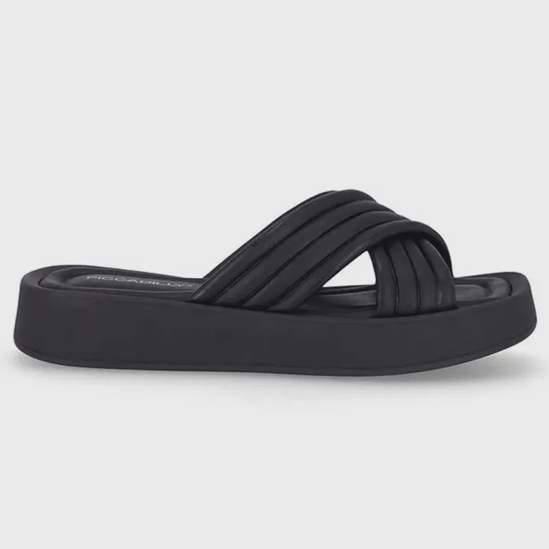 Tamanco Feminino Cristiani Anabela Preto Piccadilly 223058-9