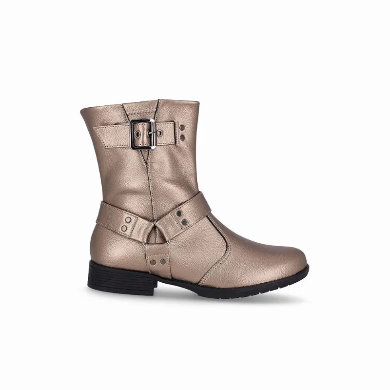 Bota Leci Cano Médio Salto Baixo Ouro Velho 38