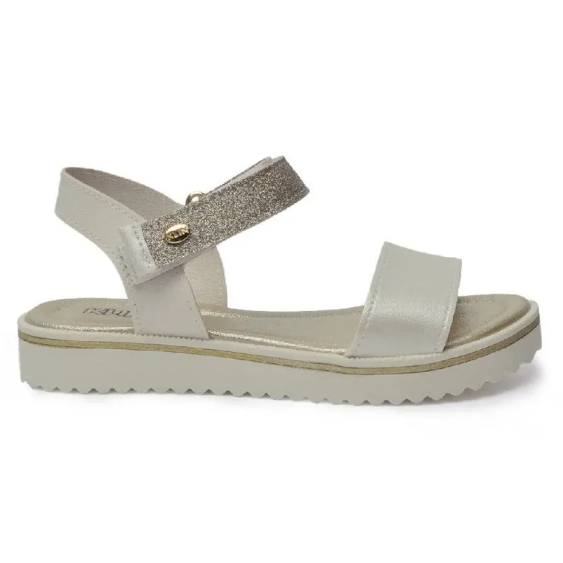 Sandália Infantil Feminina Klin Off White/ Dourado 420034