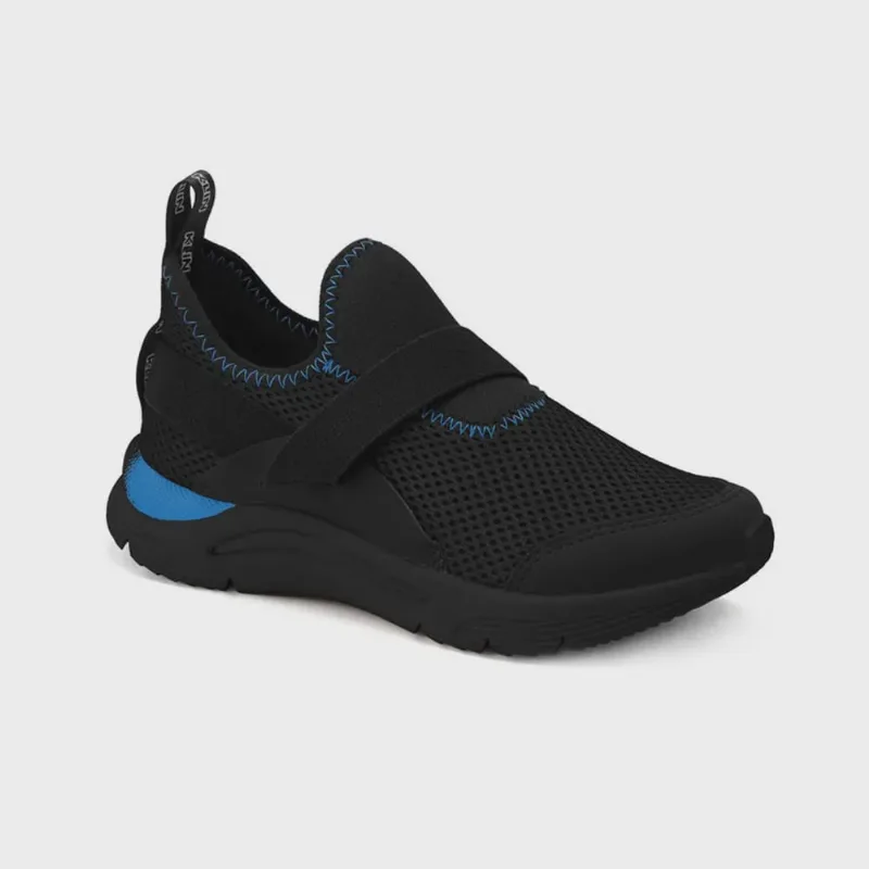 Tênis infantil klin new sport kids preto/ciano 28 ao 36 antiderrapante