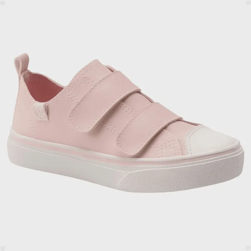 Tênis Sapatênis Infantil Klin Freestyle Tiras Autocolantes Fácil De Calçar Confortável Rosa