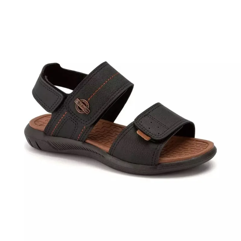 Sandália Menino Klin Papete Urban Preto/Marrom 129154
