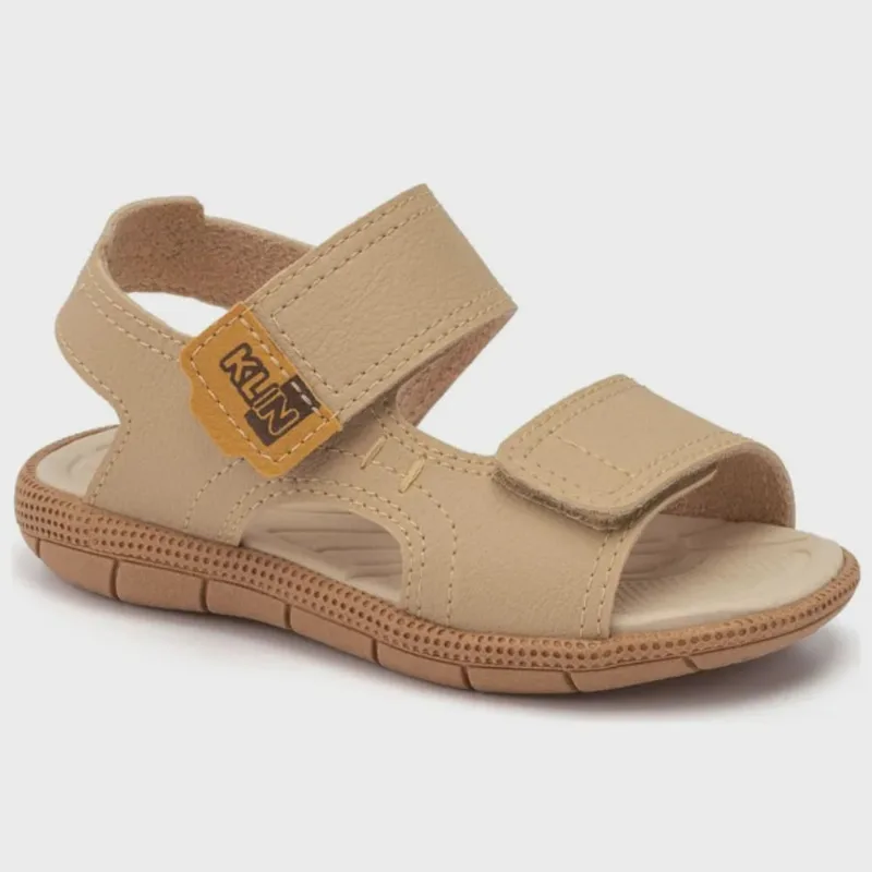 Sandália Papete Infantil Klin Tic Tac Casual 171214 Areia Anatômica Antiderrapante
