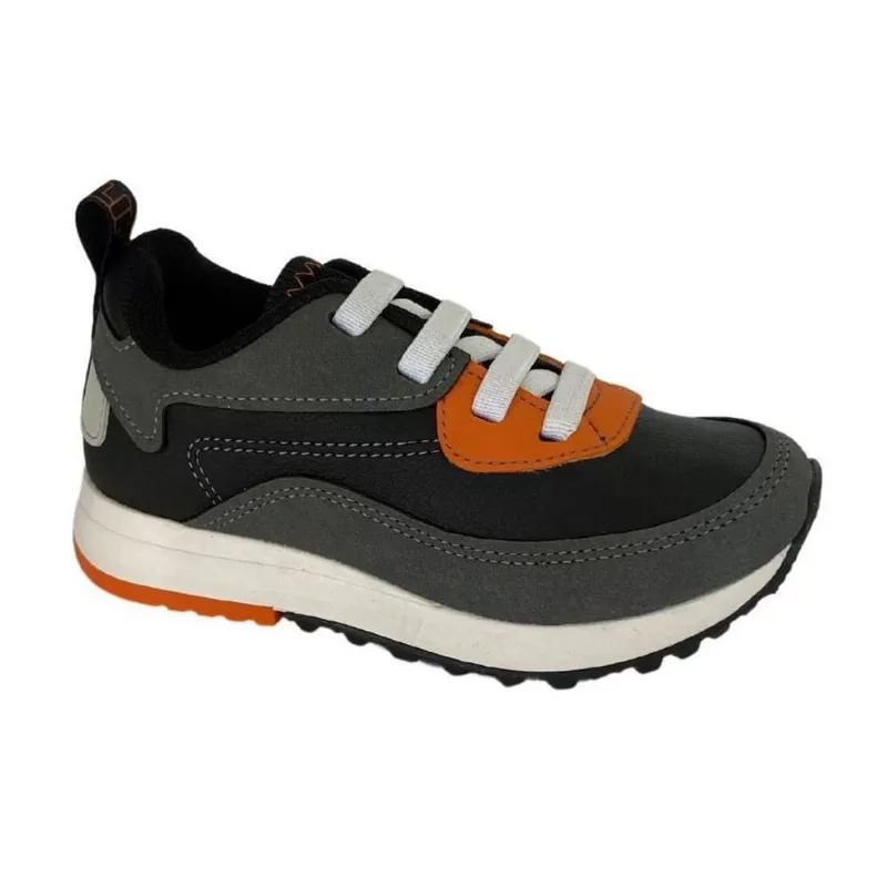 Tenis Infantil Klin Menino Confortavel Walk Mini - Preto