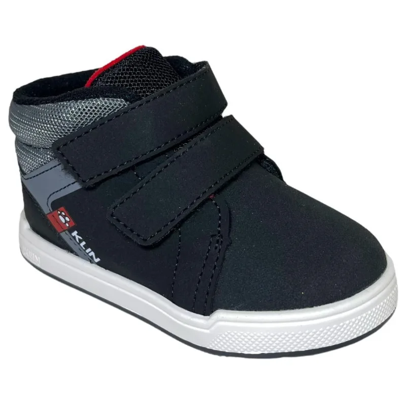 Tênis Menino Klin Botinha Flyer Baby Preto/Cinza 166178-3