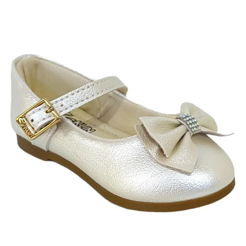 Sapatilha Menina Klin Princesa Mini Laço Off White 152189-1