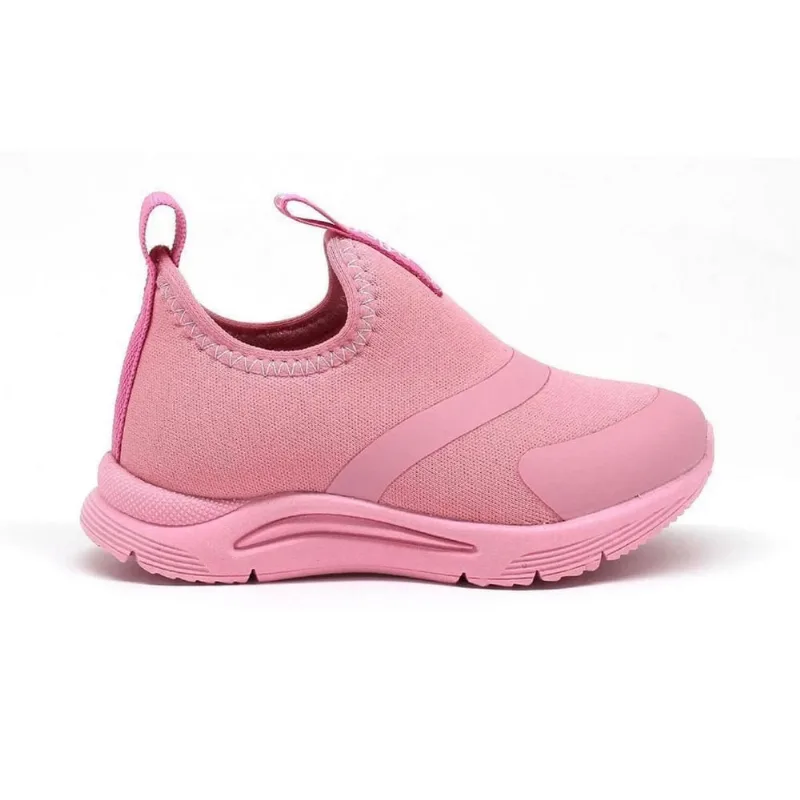 Tênis Infantil Esportivo Klin New Sport com Calce Fácil Rosa