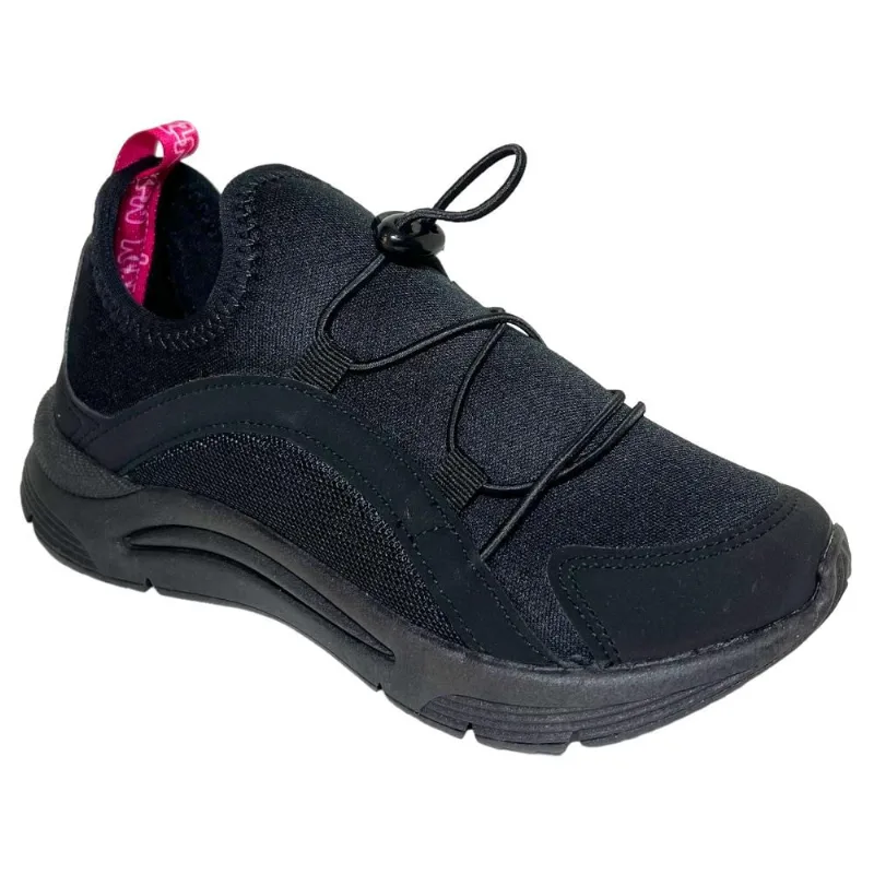 Tênis Esportivo Menina Klin New Sport Preto/Rosa 480050-7 34 / Preto