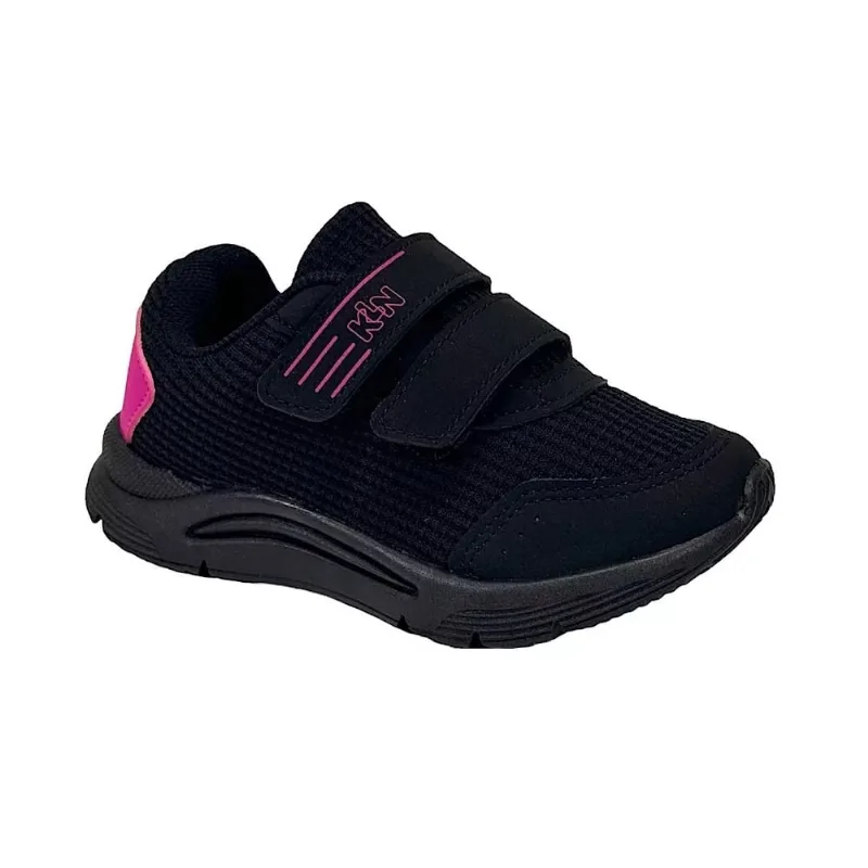 Tênis Esportivo Menina Klin New Sport Preto/Rosa 199107-7