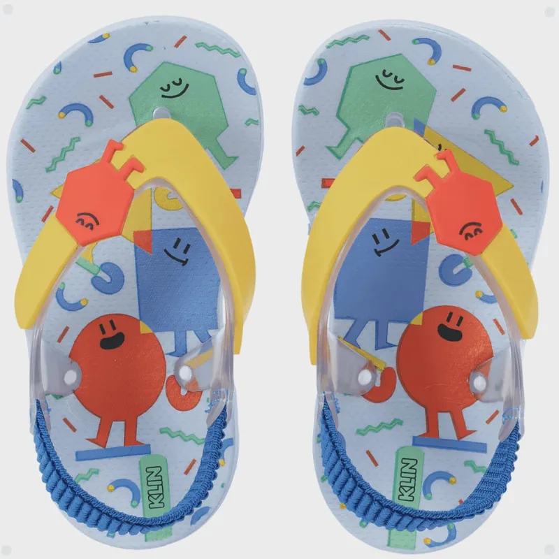 Chinelo Baby Klin Acqua Print Confortável Anatômico Resistente Estiloso