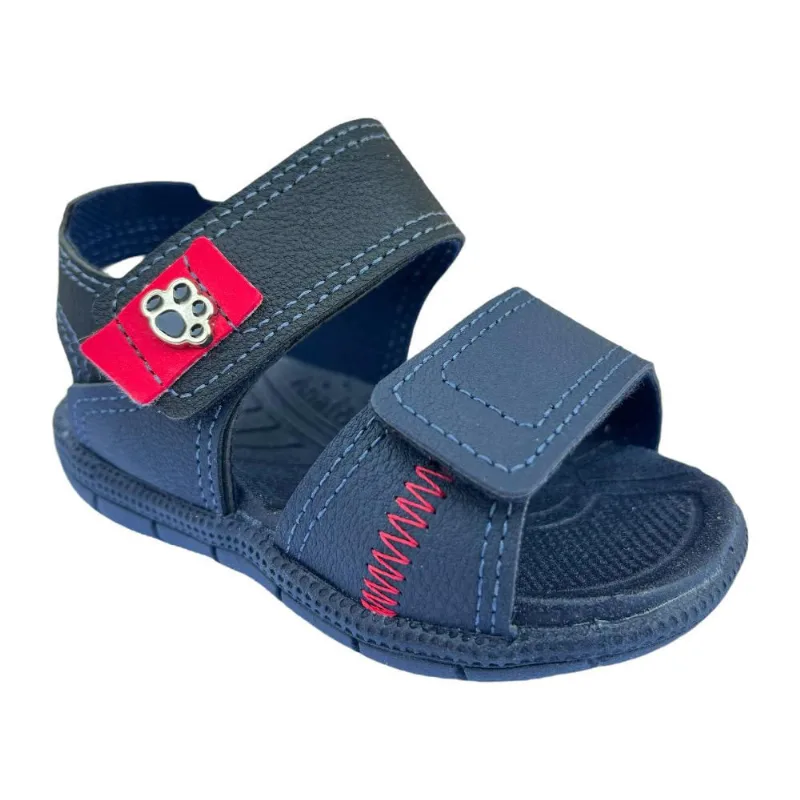 Sandália Menino Klin Papete Tic Tac Azul Escuro/Preto 171227