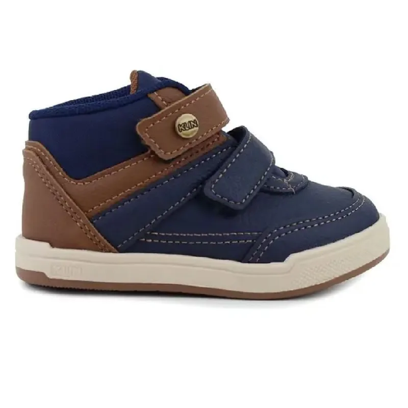 Tênis Infantil Menino Klin Flyer Baby Azul/Marrom 166186