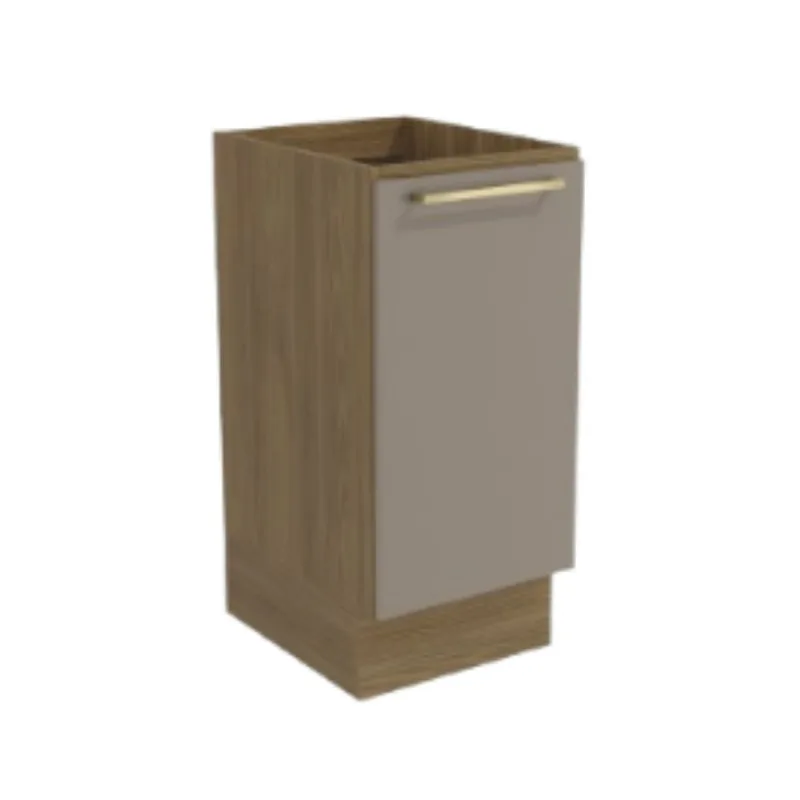 Balcão de Cozinha 40cm 1 Porta Kappesberg Ref.01 Balcão 400mm 1 porta nogueira/fendi fosco madeira