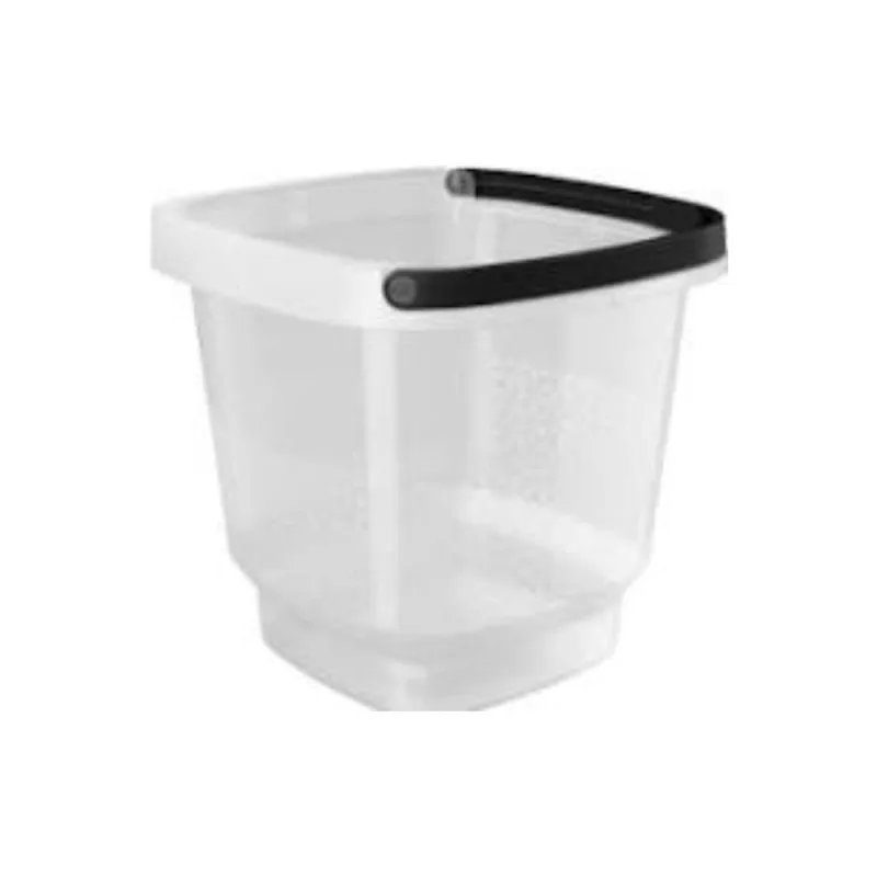 Balde 8,5l Plastico Transparente C/alca Preto Solido - UZ Utilidades - Ud