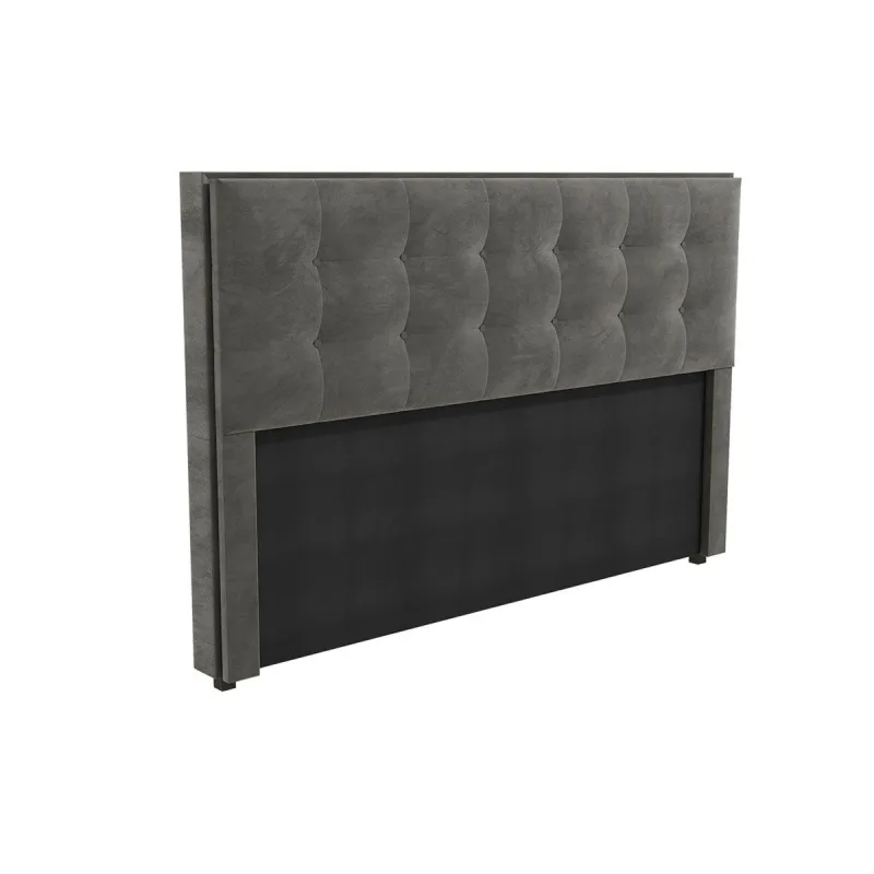 Cabeceira Cama Box Estofada King CAB010 Suede Cinza - Kappesberg - Kappesberg