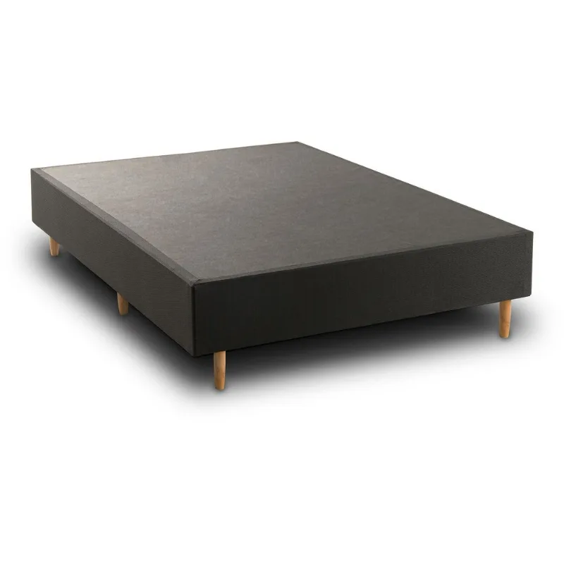 Base Box Casal Kappesberg Jacquard Preto 138x188x25cm
