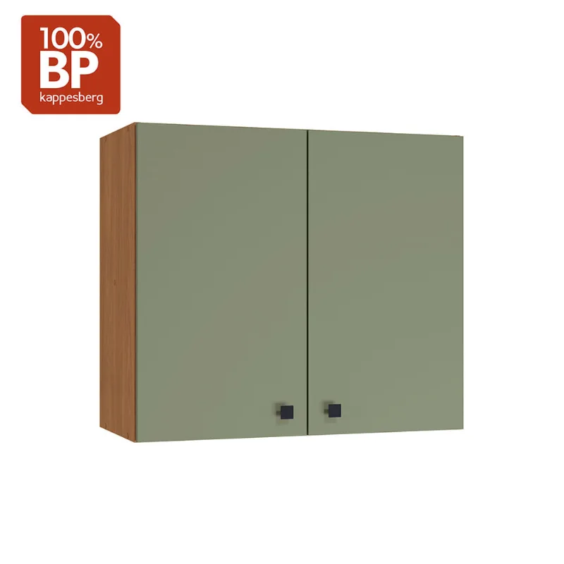 Armário Aéreo Kappesberg Pixel 2 Portas Tapajós/Verde Frevo 80cm