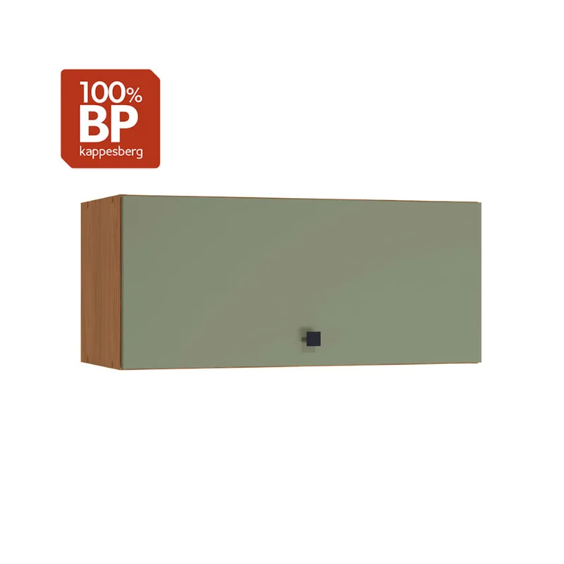 Armário Aéreo Kappesberg Pixel 1 Porta Basculante Tapajós/Verde Frevo 80cm