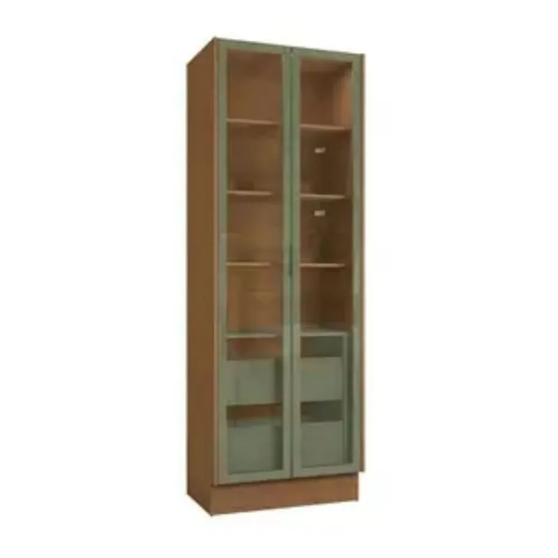 Cristaleira 2 Portas 40cm Alumínio Kappesberg CRISTALEIRA CANELA/VERDE 2P PORTA ALUMÍNIO