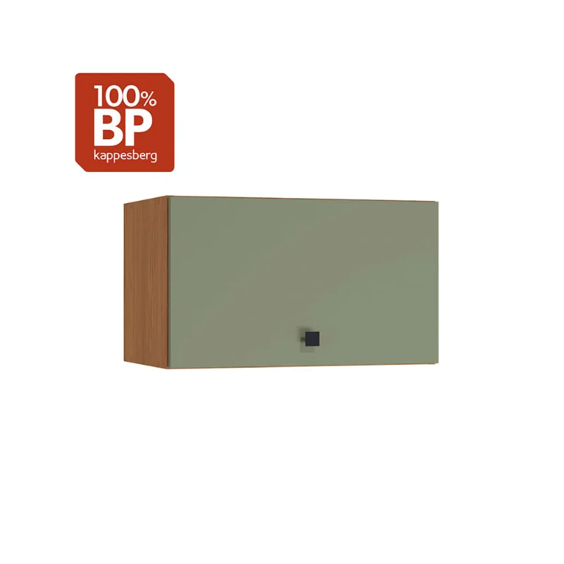 Armário Aéreo Kappesberg Pixel 1 Porta Basculante Tapajós/Verde Frevo 60cm
