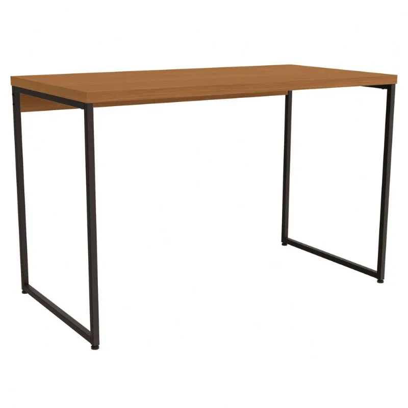 Mesa Secretária Industrial Kappesberg Canela/Preto Fosco 118cm