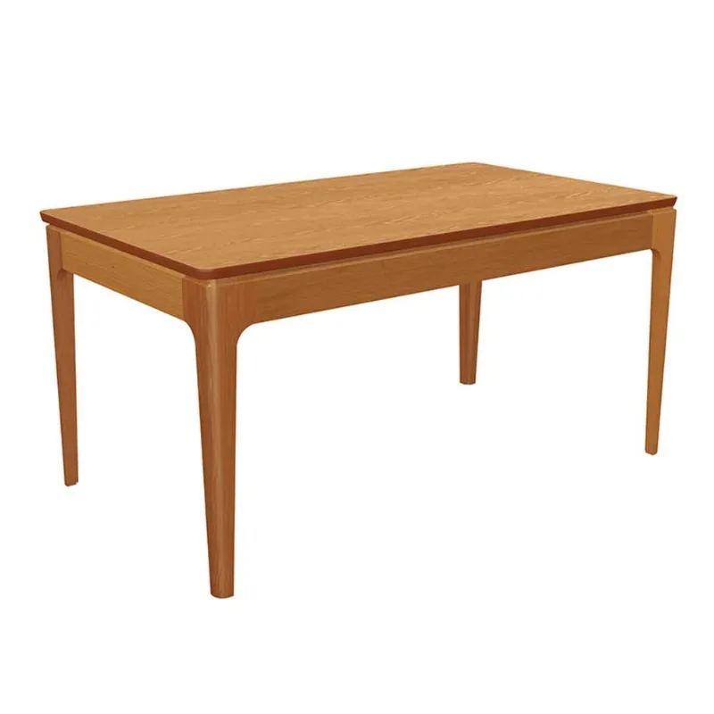 Mesa de Jantar de Madeira Mira Kappesberg Carvalho 90cm x 1,6m - Kappesberg