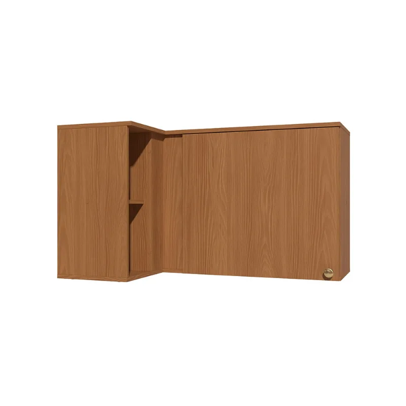 Armário Aéreo de Canto 1 Porta 98cm Elara Kappesberg Canela - Kappesberg