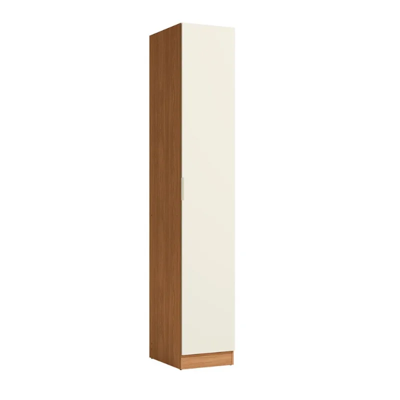 Roupeiro 1 Porta Modulado Kappesberg Canela / Off White Peça